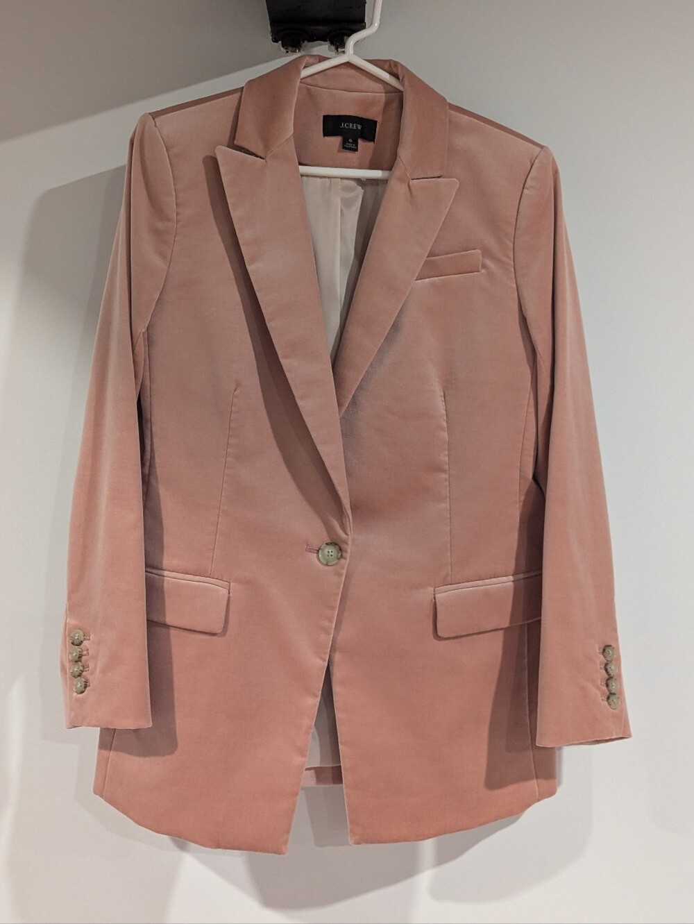 J. Crew Dusty Rose Velvet Blazer 6